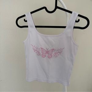 Butterfly Embroidered Tank